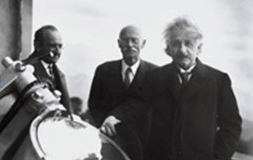 Credit: Image courtesy of The Observatories of the Carnegie Institution for Science. Einstein at Mt. Wilson Observatory, Carnegie Institution of Science.