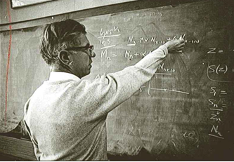 Hoyle in and around the Institute of Theoretical Astronomy building, c. 1968. By permission of the Master and Fellows of St John's College, Cambridge.