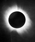 Above is the picture taken by Sir Arthur Eddington from the island of Principe off the coast of Africa in May 29, 1919, to test Einstein’s theory. Image courtesy of The Observatories of the Carnegie Institution for Science.