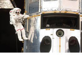 John Grunsfeld performs a final servicing mission on Hubble on May 14, 2009. Courtesy of the Hubble Space Telescope Institute and NASA.